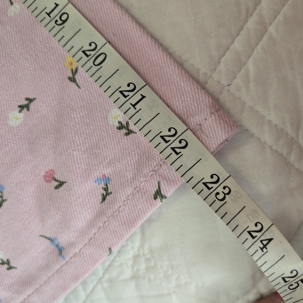 Old Navy Pastel Pink Floral High-Waisted Baggy Wide-Leg Jeans Girls Size 10 - Picture 9 of 10